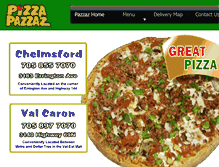 Tablet Screenshot of pizzapazzaz.com